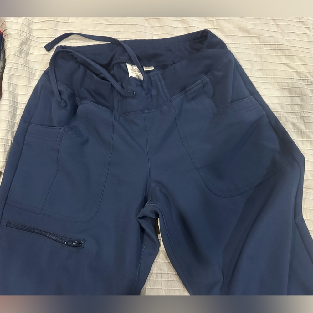 HeartSoul Navy Blue Drawstring Jogger Scrub Pants - Picture 2 of 6
